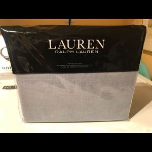 Twin sheet set, Ralph Lauren, light blue, new in original packaging. 100% cotton